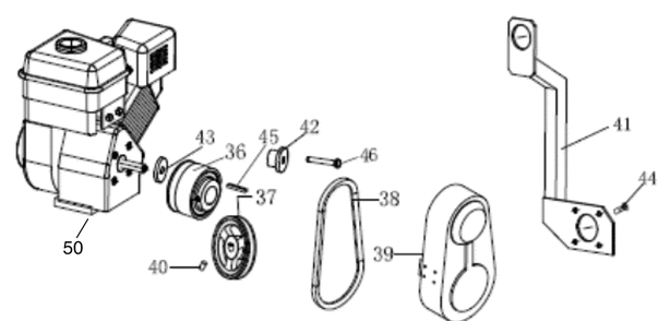 Part Location Diagram of 700710 Murray Capscrew, Hex Socket, Countersunk Head 5/16-24 X 5/8